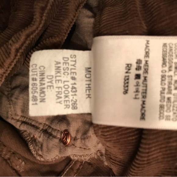 MOTHER The Looker Ankle Fray Corduroy - Picture 8 of 10